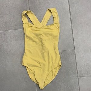 Gaynor Minden  thick strap cross back leotard